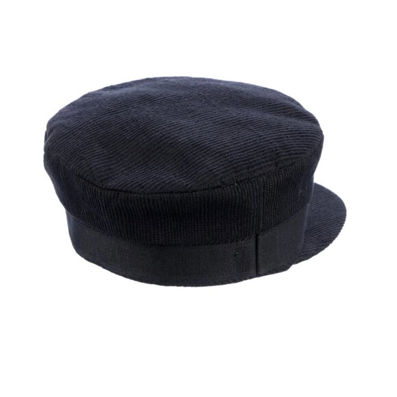 Black Christian Dior Corduroy Paper Boy Hat Size 58 - Picture 4 of 4